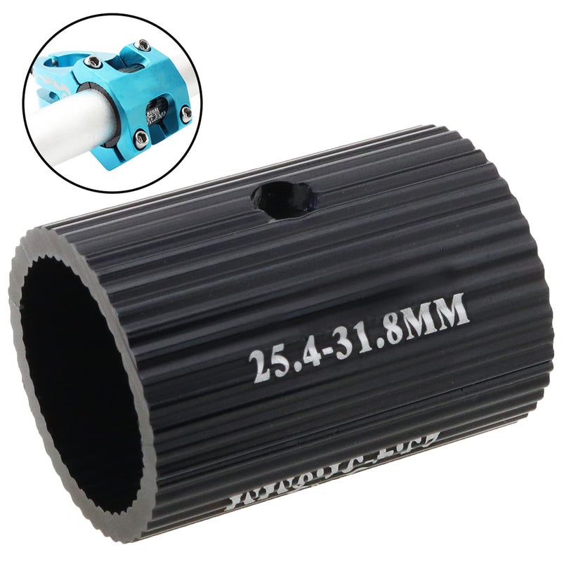 heyous 1 Pair Black 25.4 to 31.8MM Cycling Parts Components Bike Handlebar Shim Bicycle Handlebar Stem Shim Handle Bar Adapter Reducer Aluminum Alloy Clamp Spacer Conversion Shims - Image 5